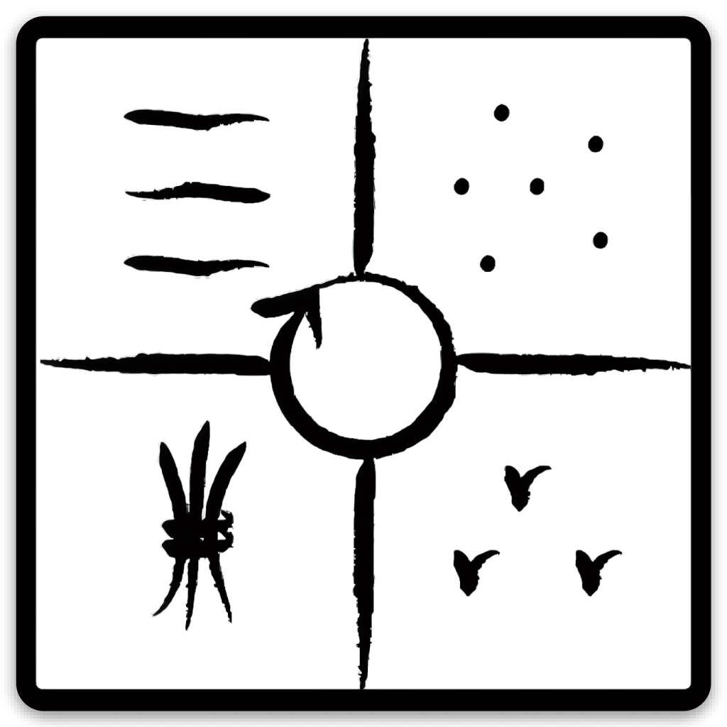 4 Fields Sticker
